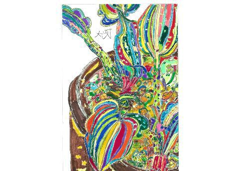 障がい者アート松元竣資さん 絵画