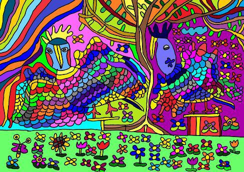 障がい者アートyuuriさん 絵画